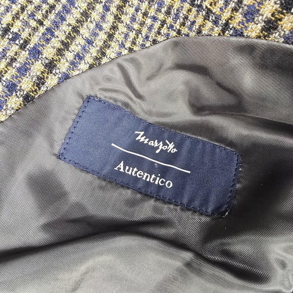 Brooks Brothers Sport Coat Blazer Mens 40S Beige Wool Check Tweed Slim Fit - Picture 8 of 13